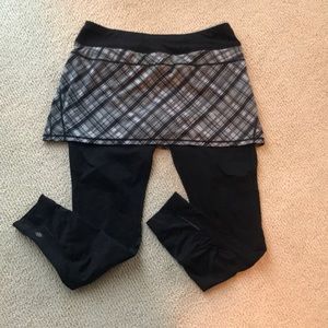 Athleta 2 in 1 skirt and leggings